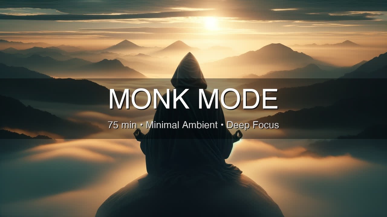 MONK MODE 🧘 Deep Focus Ambient — 72 Minutes Monastery Meditation Music for Intense Concentration
