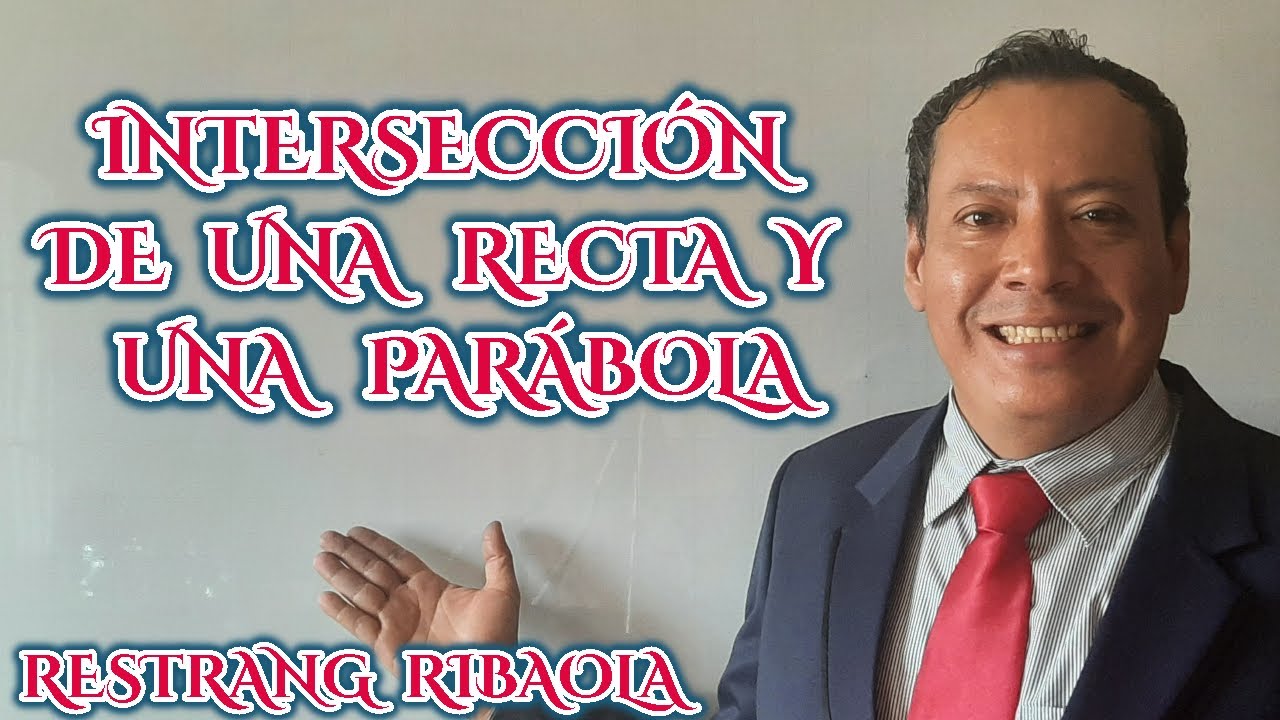 INTERSECCIÓN DE UNA RECTA CON UNA PARÁBOLA - Función lineal y función cuadrática