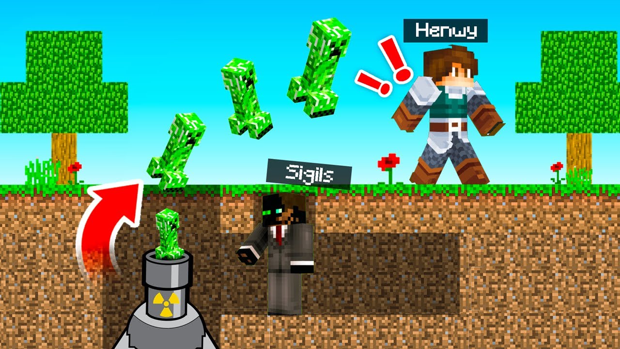 Using a CREEPER MISSILE in Minecraft