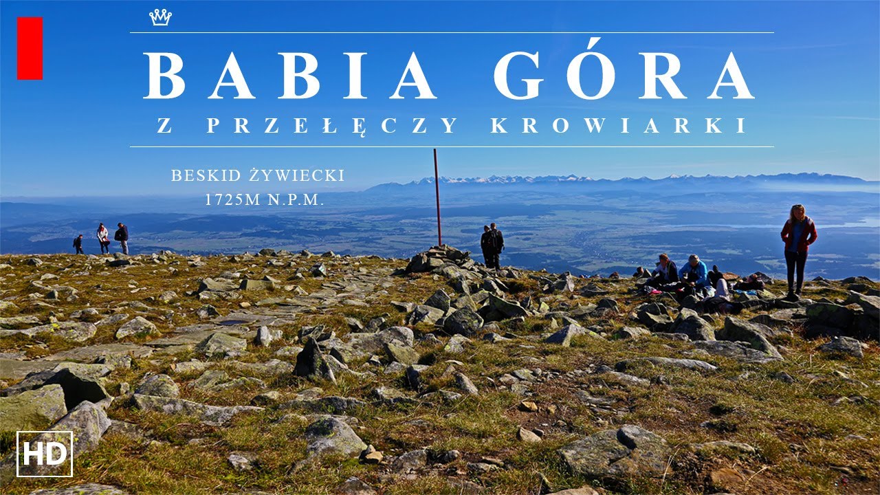 Babia Góra z Krowiarek, przełęcz Krowiarki - Babiogórski Park Narodowy, czerwony szlak