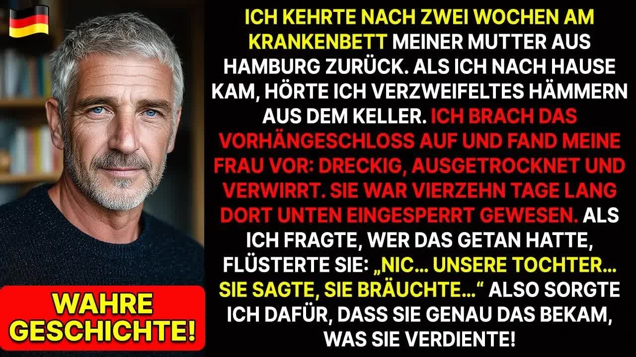 Vom Sterbebett meiner Mutter zurückgekehrt, fand ich meine Frau im Keller eingesperrt