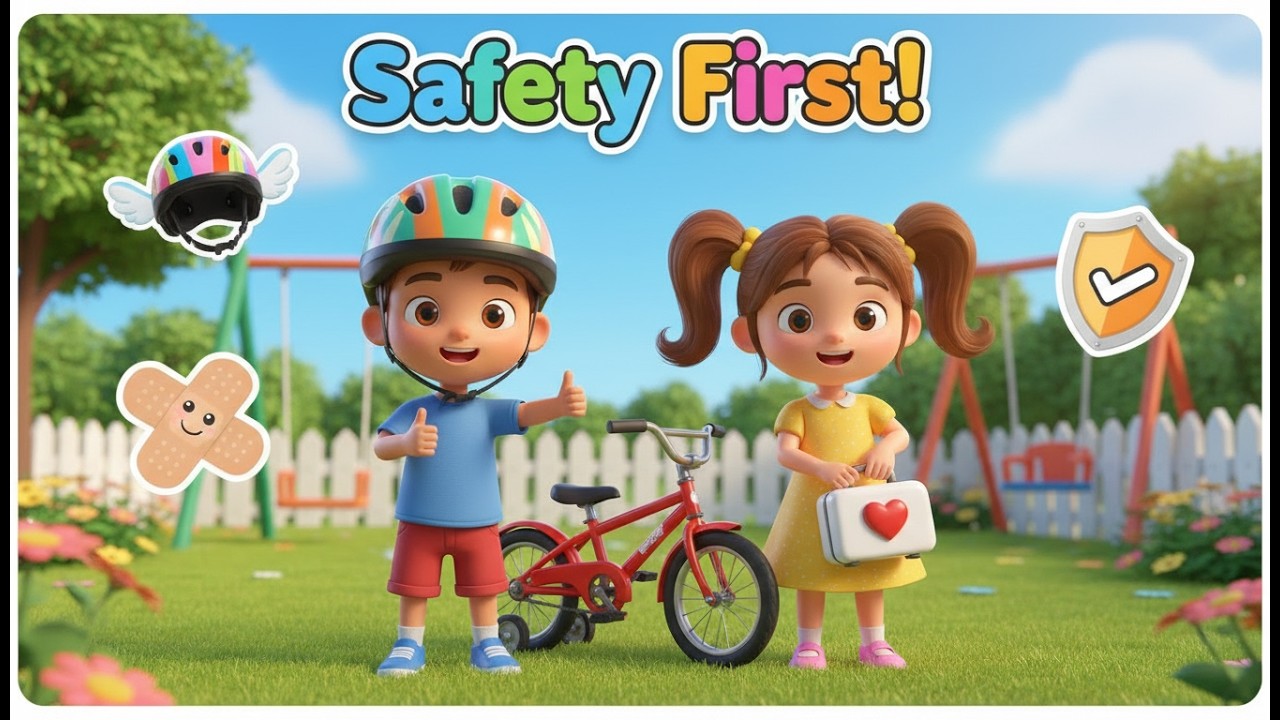 Safety First: Bicycle & Backyard Fun! 🚲 Ouch, I Got a Boo-Boo! | Kids Safety Song & Nursery Rhymes