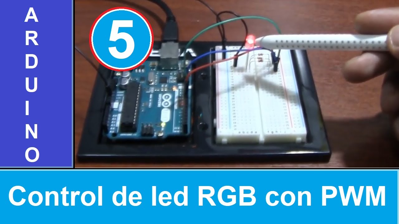 Código para controlar led RGB con PWM de Arduino