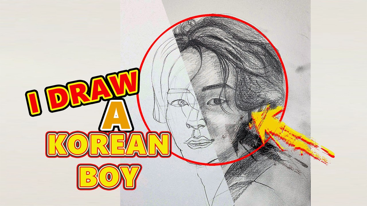 Realistic Korean Face Drawing Tutorial | Step-by-Step Guide