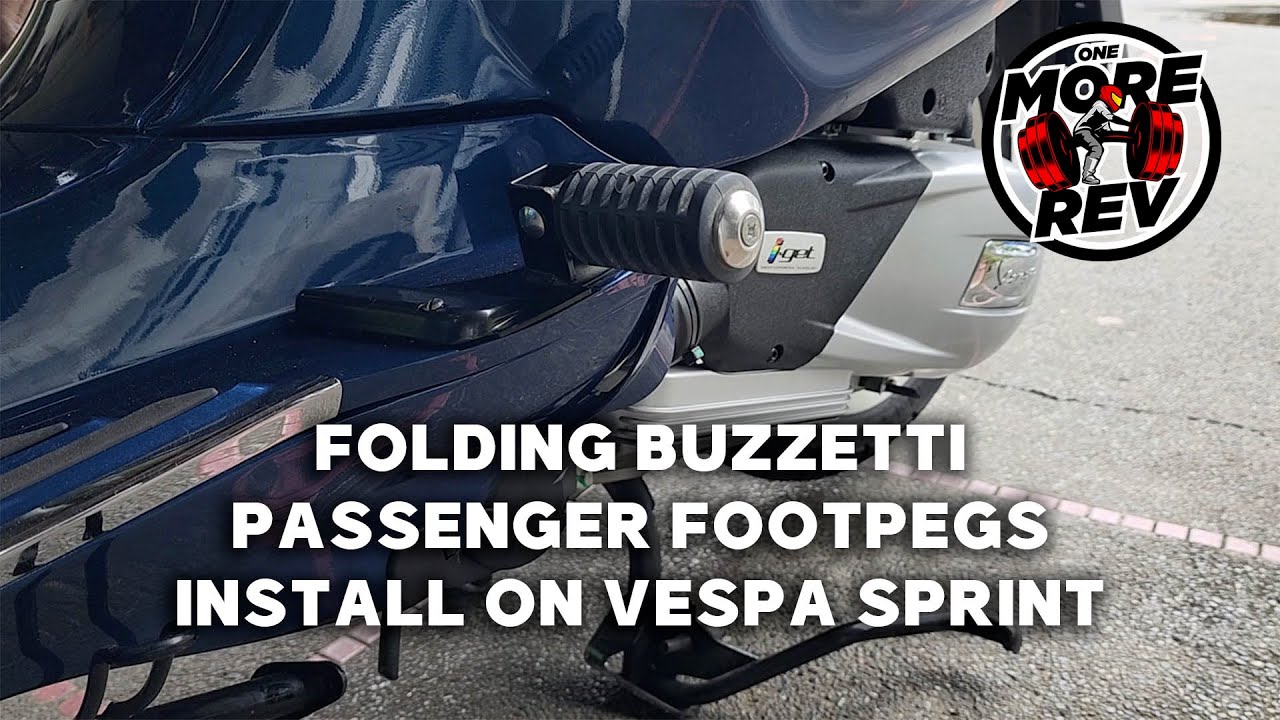 Buzzetti Passenger Footpegs on a Vespa Sprint