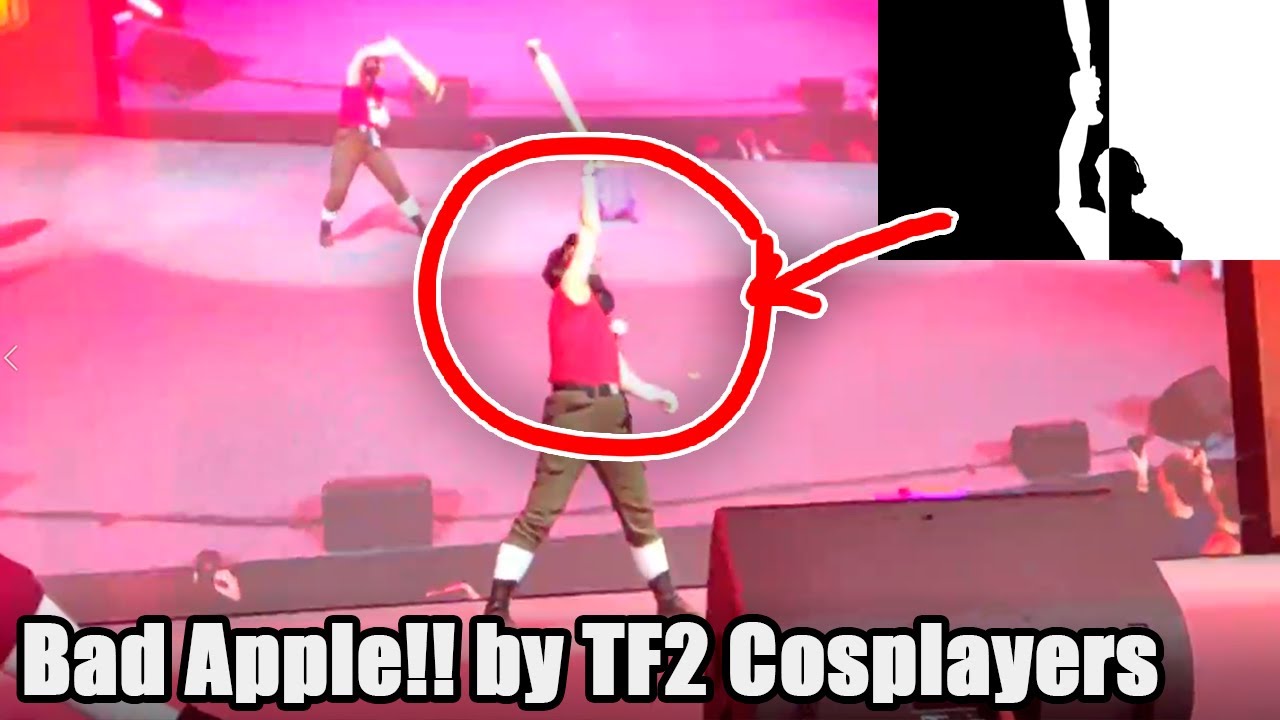 Bad Apple!! But TF2 cosplayers are dancing it on stage (2025)