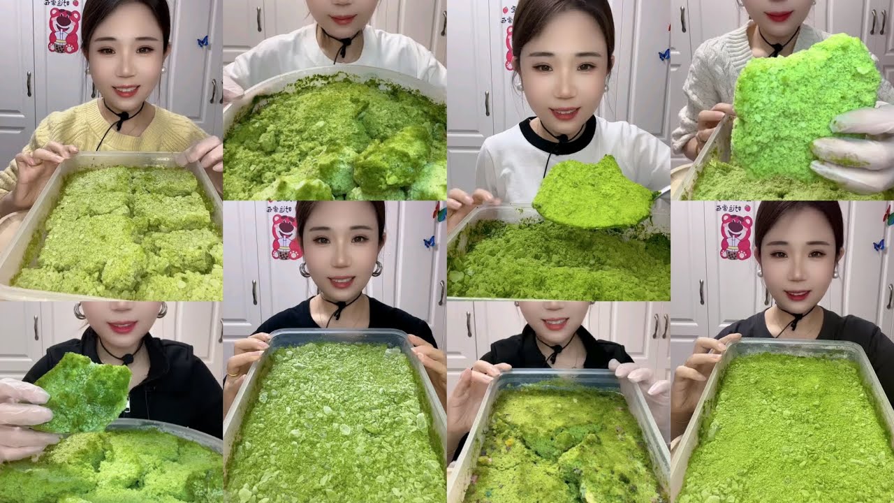 ONLY BITES ~ YY DRY CRISPY MATCHA SHAVED ICE EATING 