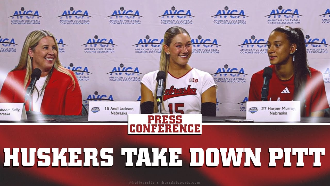 Huskers Take Down Pitt 3-1 in AVCA First Serve Showcase | Nebraska Volleyball Press Conference