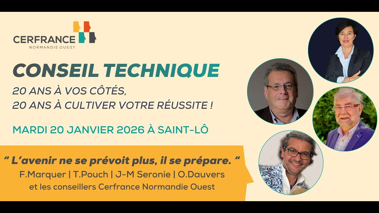 Retour sur les 20 ans du Conseil technique Cerfrance Normandie Ouest organisés le 20 janvier 2026.