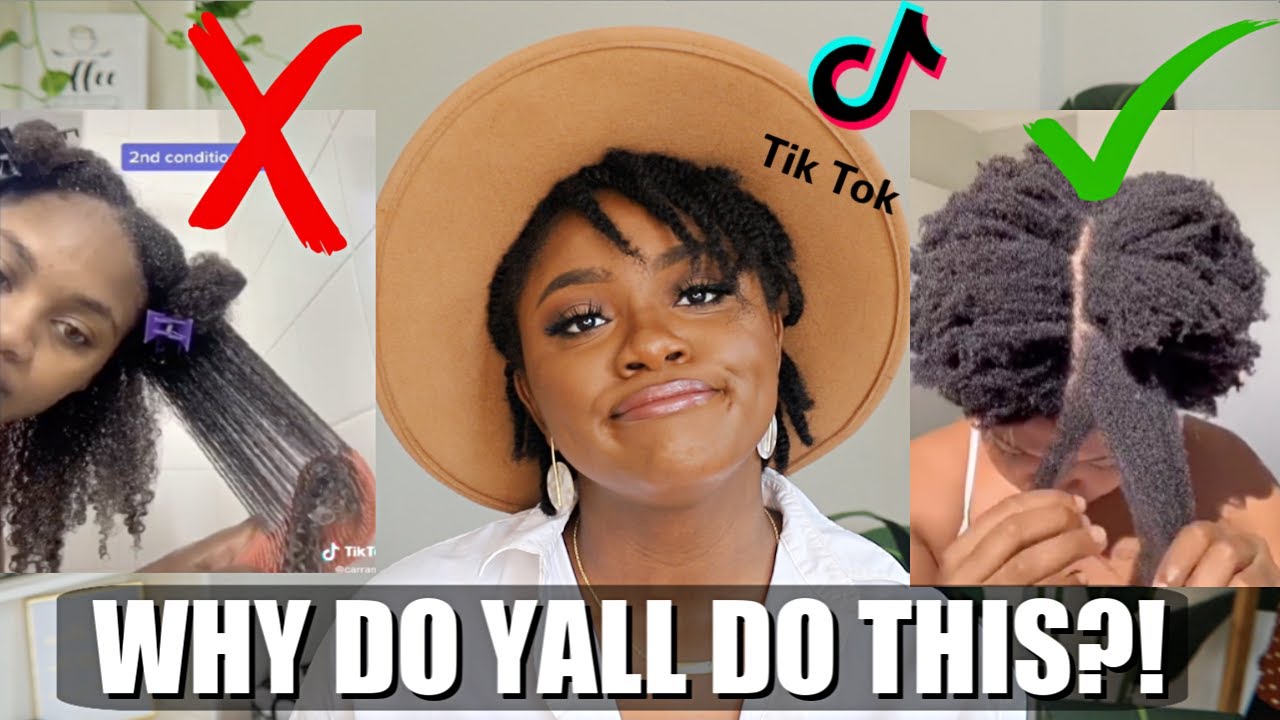 REACTING TO 4C HAIR TIK TOK VIDEOS PART 2! Why Are Yall Like This?!