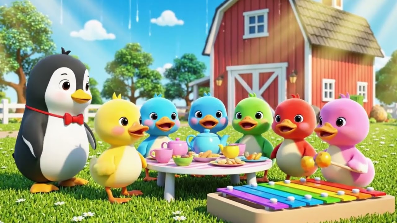 5羽のあひる｜こどものうた・ナーサリーライム Five Little Ducks #183
