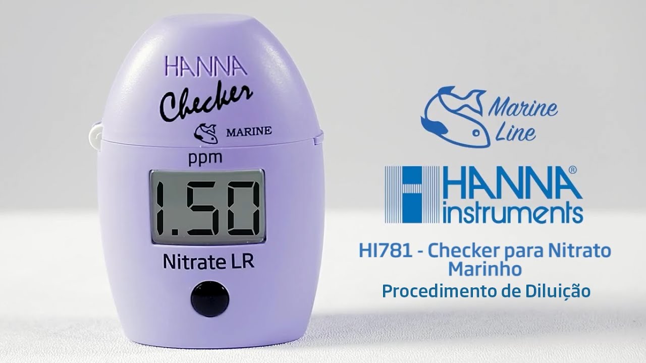 HI781 Checker de Nitrato Marinho Faixa Baixa - Procedimento de Medição com Diluição
