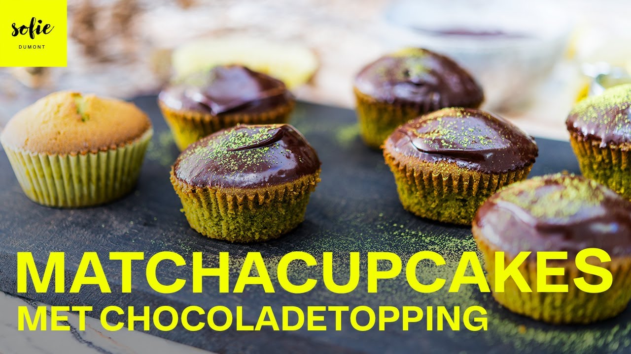 Het makkelijkste cupcake recept met matcha & chocolade topping 🧁 | Sofie Dumont