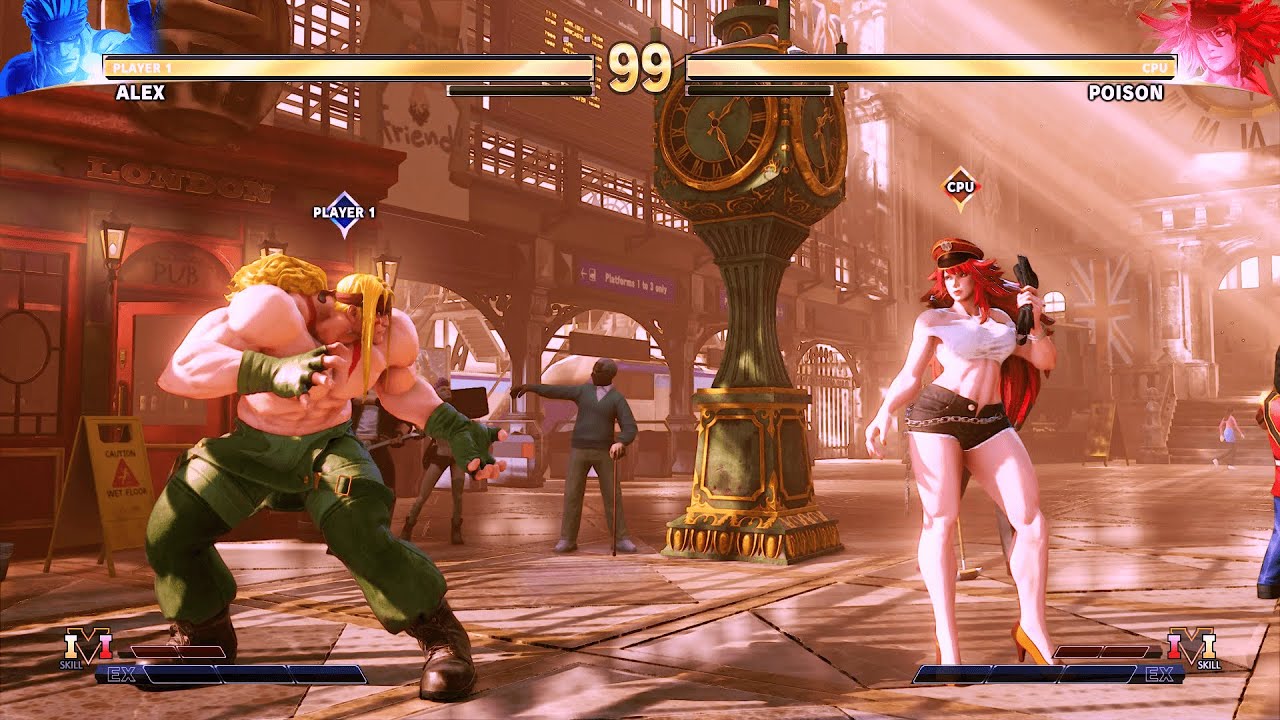 Алекс против Пойзон (самый сложный уровень) - Street Fighter 5. | Эпическая битва