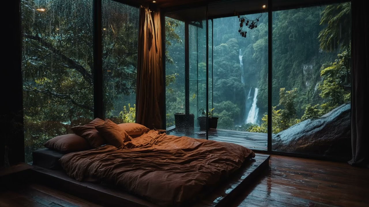 A Silent Japanese House During a Thunderstorm | Rain & Thunder Ambience for Deep Sleep