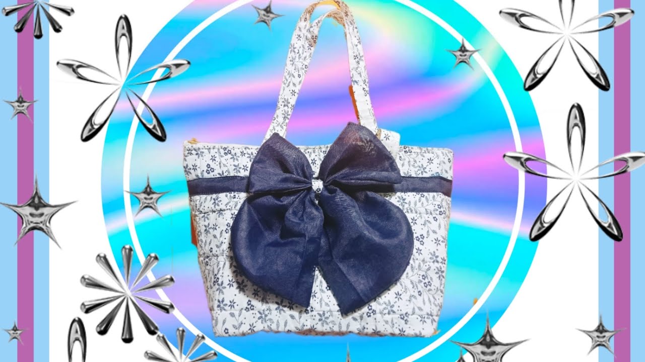 Beautiful hand bag making at home # cutting and stitching tips.