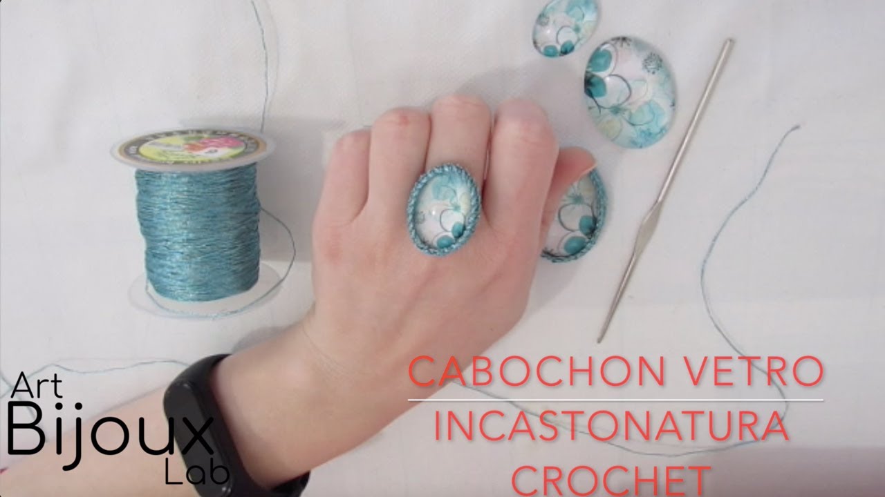 Cabochon Vetro Incastonatura Crochet #CREAINSIEMEANOI