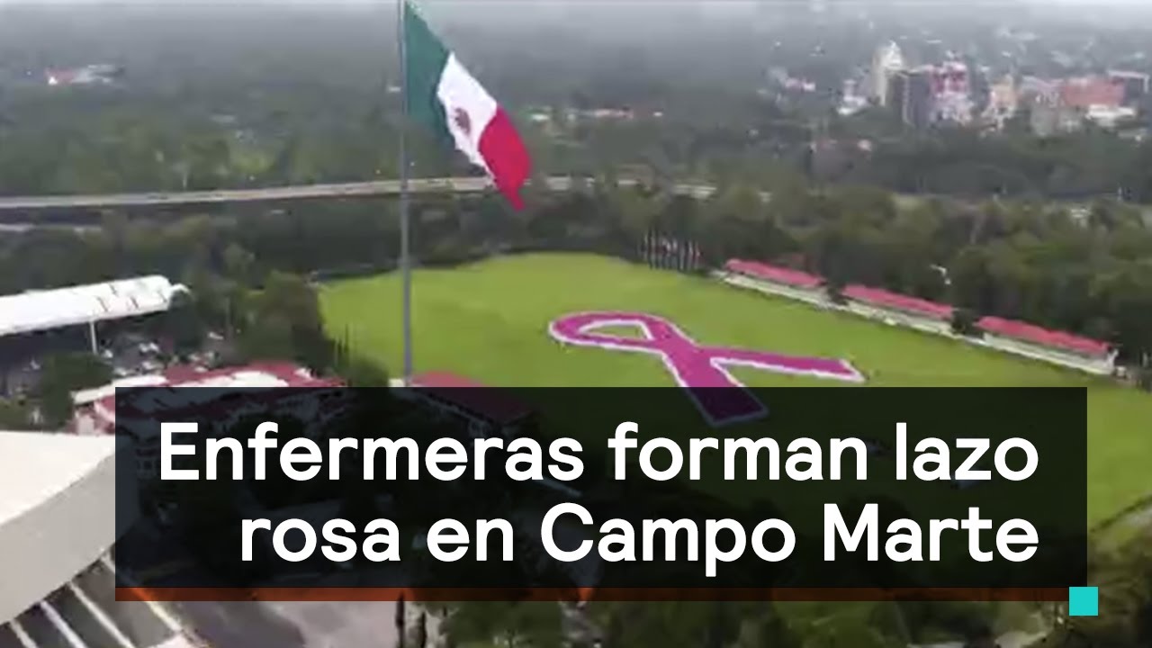 11 mil enfermeras forman lazo rosa en Campo Marte - Despierta con Loret