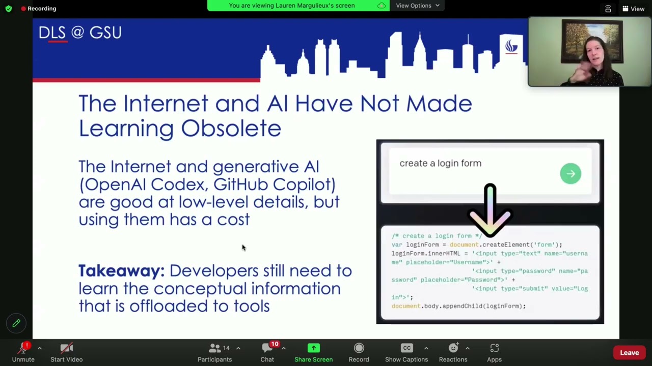 Lauren Margulieux: Things software developers should learn about learning.