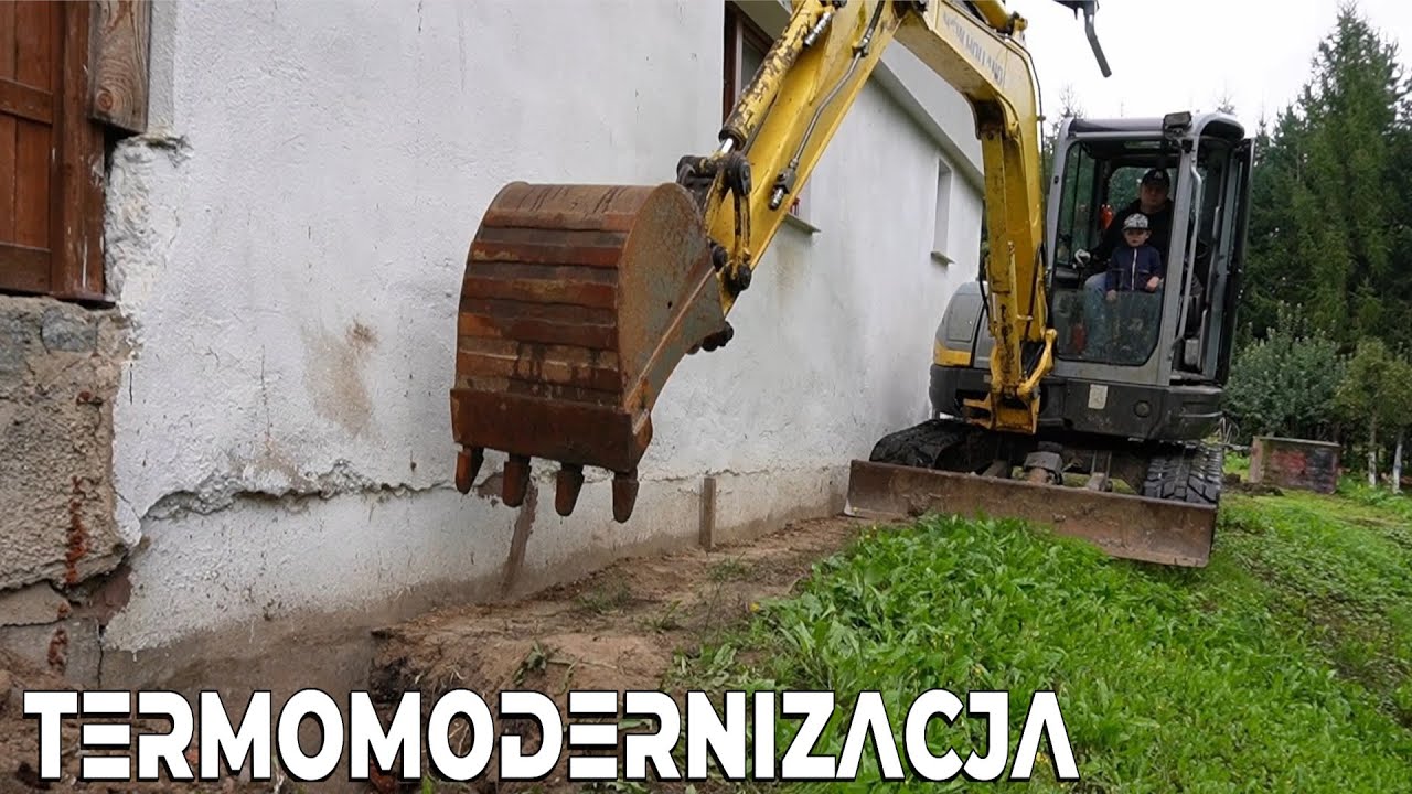 Odkopywanie Fundamentu Domu - Ocieplanie Fundamentów (Termomodernizacja) I Remont Ściany - Część 1