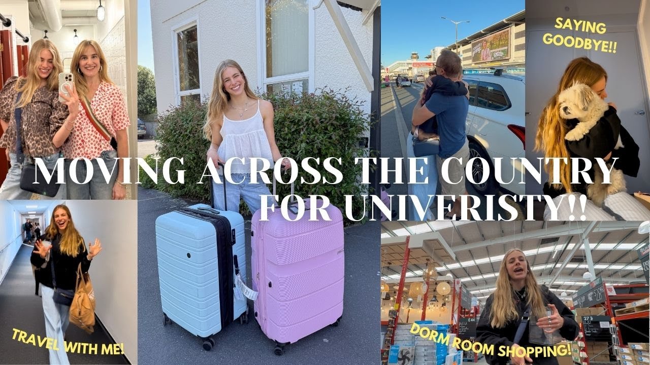 MOVING OUT OF HOME FOR UNIVERSITY- travel with me, dorm room shopping & exploring my new city!