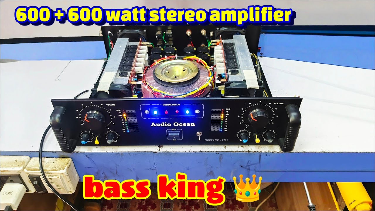 High powerfull 1200 watt stereo💪outdoor use amplifier | 1200 ওয়াট স্টিরিও পাওয়ারফুল এমপ্লিফায়ার