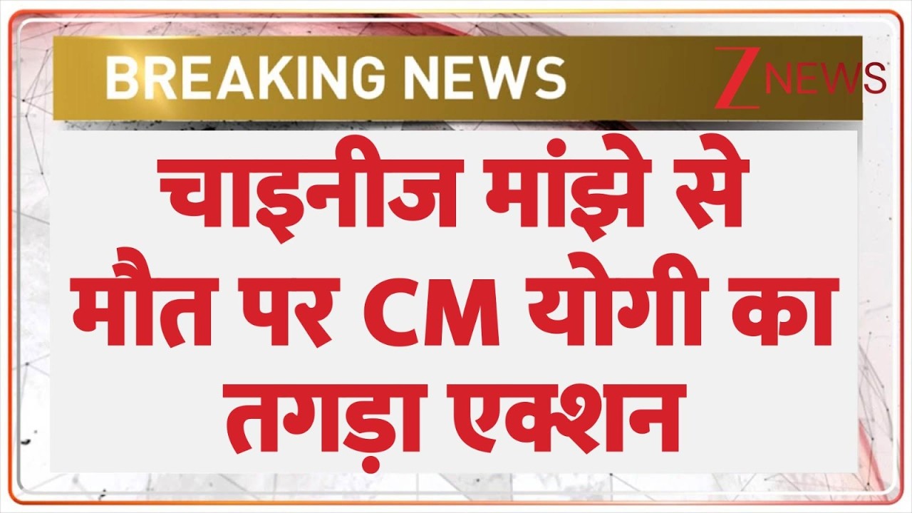 UP News: चाइनीज मांझे से मौत पर CM योगी का तगड़ा एक्शन | Breaking | Zee News
