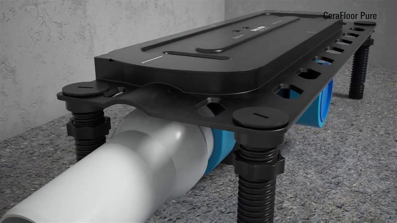 Dallmer CeraFloor Pure douchegoot installatie met DallFlex afvoersysteem