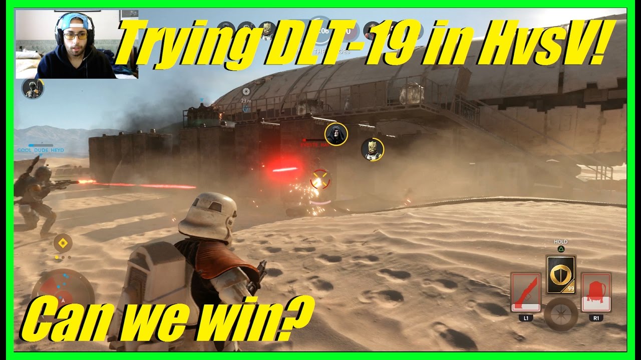 Star Wars Battlefront - Trying the DLT-19 in HvsV! | Can we win this game? (2 games)