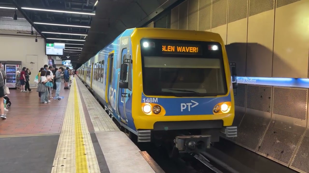 Metro X'Trapolis Arriving & Departing Melbourne Central Station to Glen Waverley