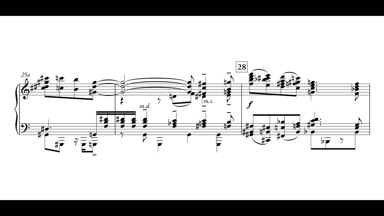 Kapustin Cello Concerto no2 - II. Lento (score + video)