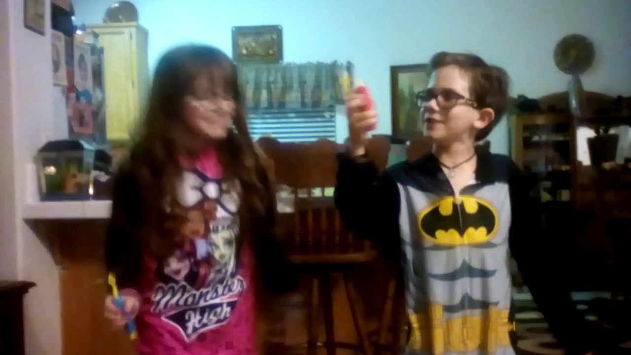 Daniel and Kiki challenge with blue Rebel and Knock out punch Juicy drop pops