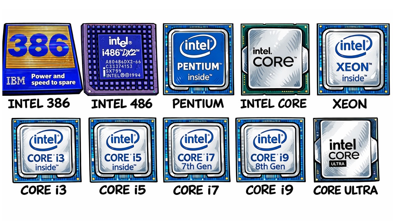 Every Intel CPU Explained in 18 Minutes