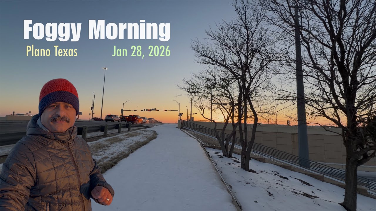 Plano TX Foggy Morning | Freezing Fog Advisory & Road Conditions | Dallas 