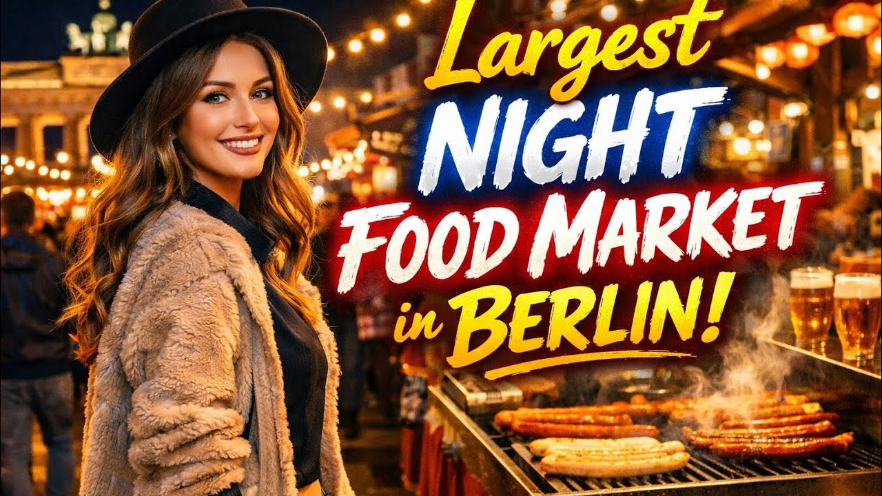 The Largest Berlin's Night Food Market Tour 🇩🇪 