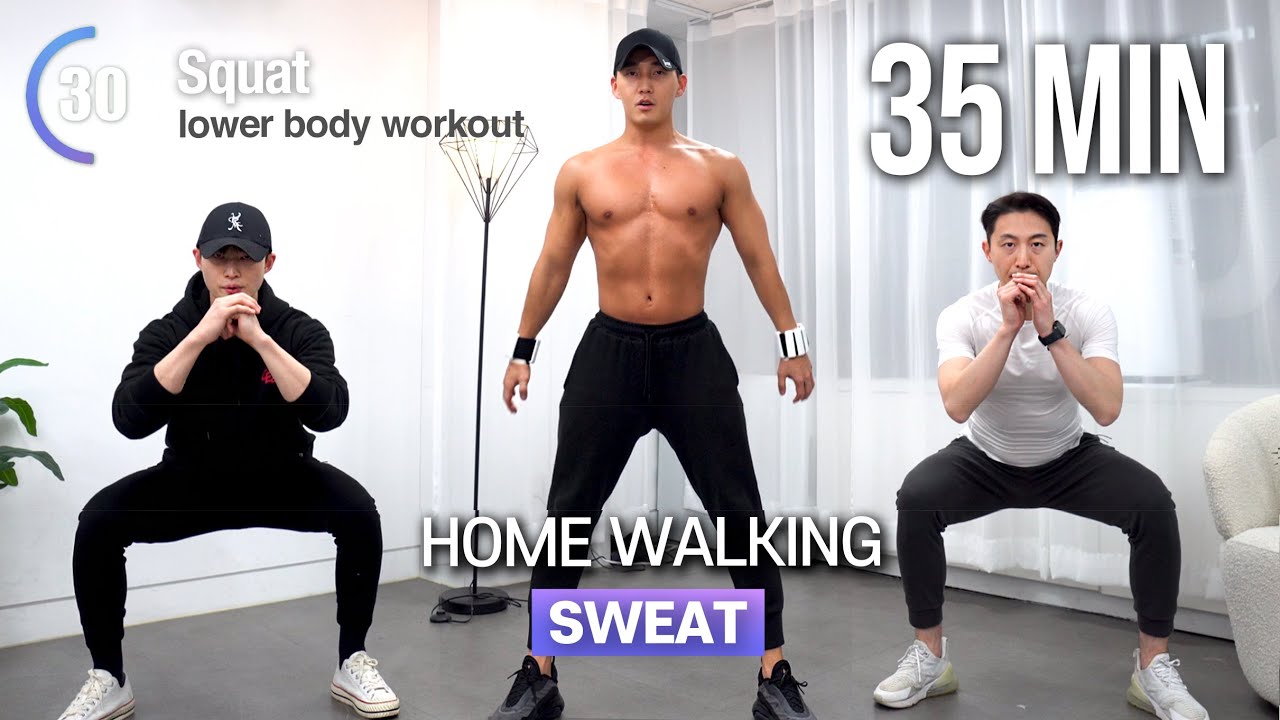 [EN] 35분 걷기 홈트 (땀범벅💦!!) 저질체력 다 들어와! | 35min FAT-BURNING HOME WALKING (SWEAT💦!!) // Full Body workout
