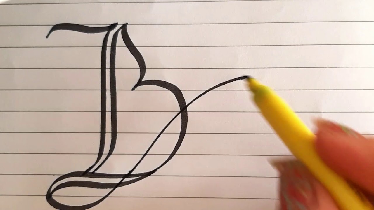 Fancy Letters: How to Draw/Design Your Own Alphabet 'B' in Feather style