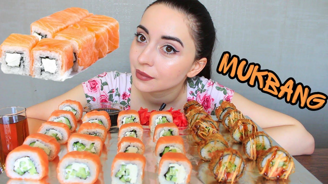 ОСКОРБЛЕНИЕ ПОДРУГИ / MUKBANG asmr СУШИ/ РОЛЛЫ Ayka Emilly