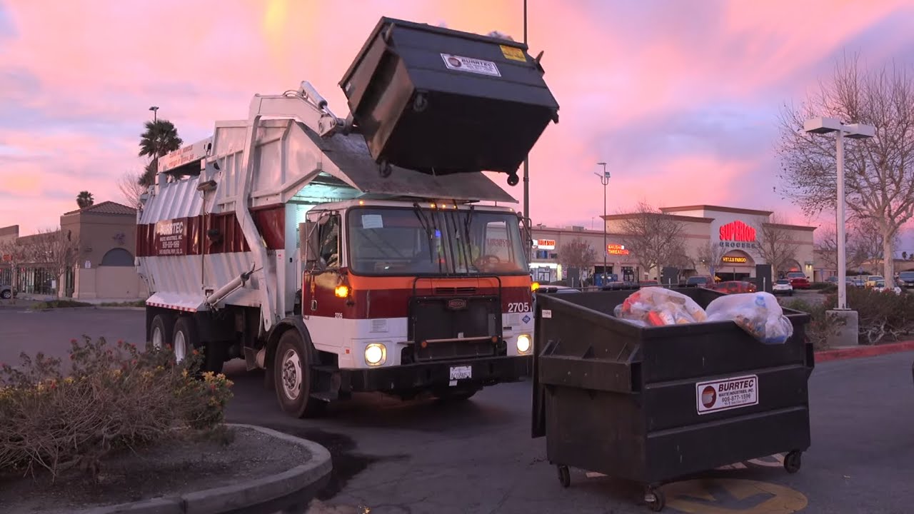 Autocar ACX Maxon Legal One Front Loader Garbage Truck 