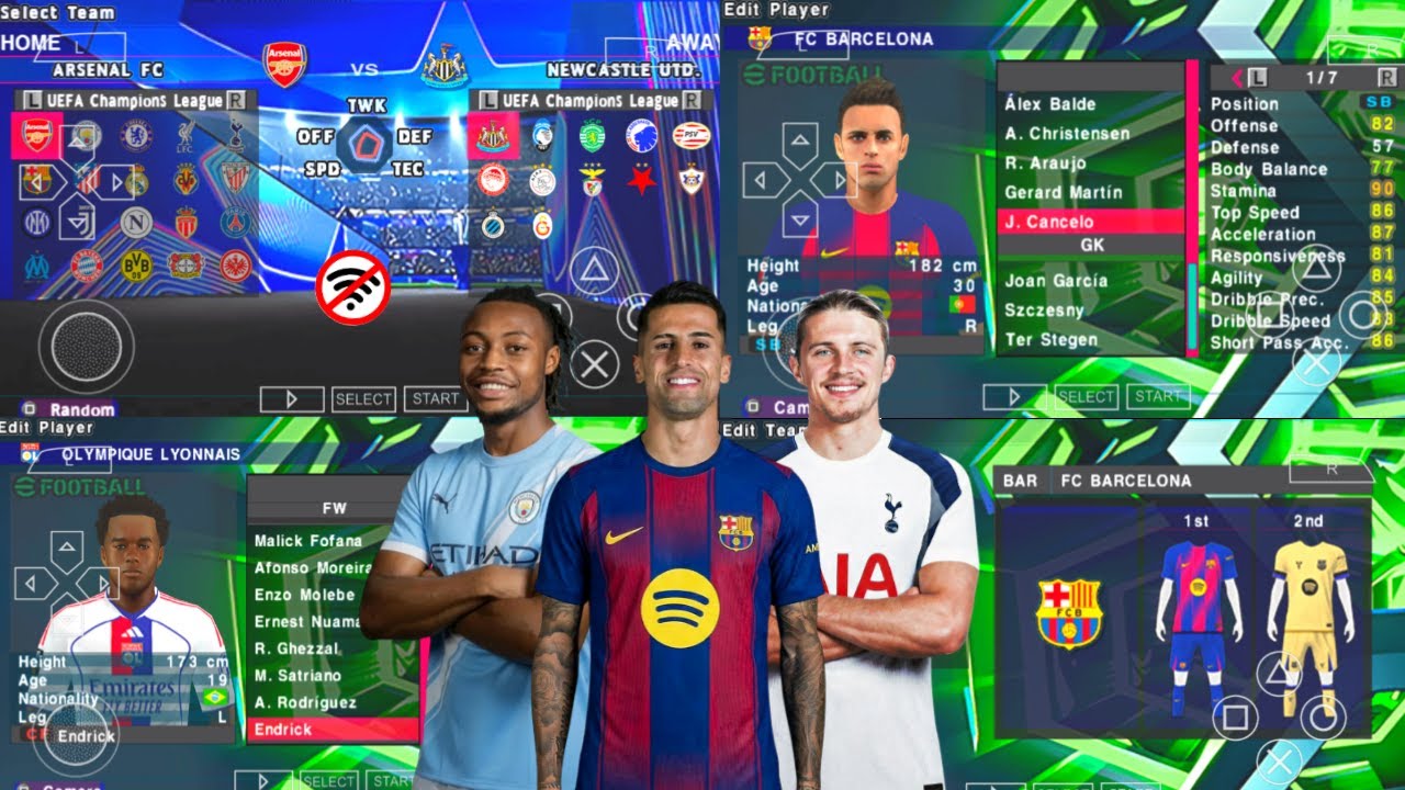 eFOOTBALL PES 2026 PPSSPP ISO Без текстур и сохранений. Новая форма, реалистичные лица, последние...