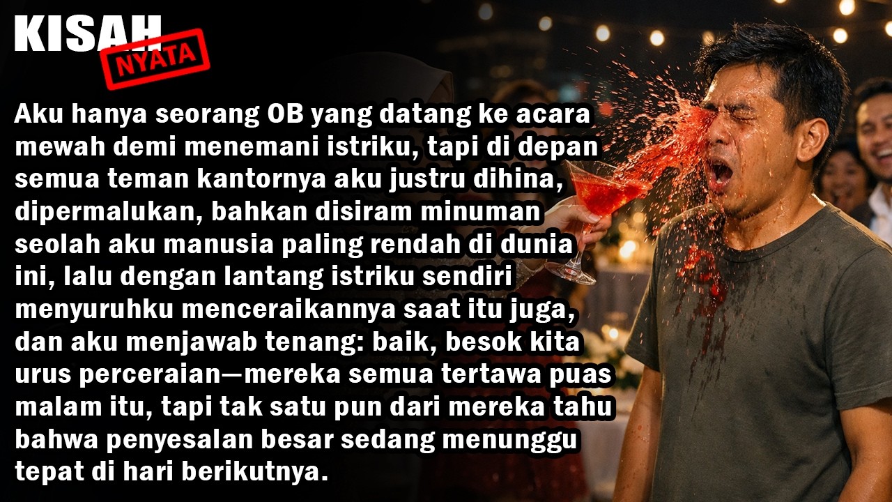 SUAMI DIHINA DAN DISIRAM DI ACARA MEWAH – BESOKNYA SEMUA ORANG LANGSUNG MENYESAL!