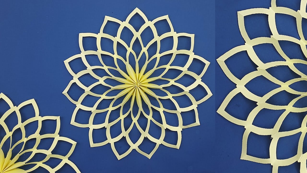 How to Make 3D Paper Snowflakes with Free Template | Snowflake Ideas