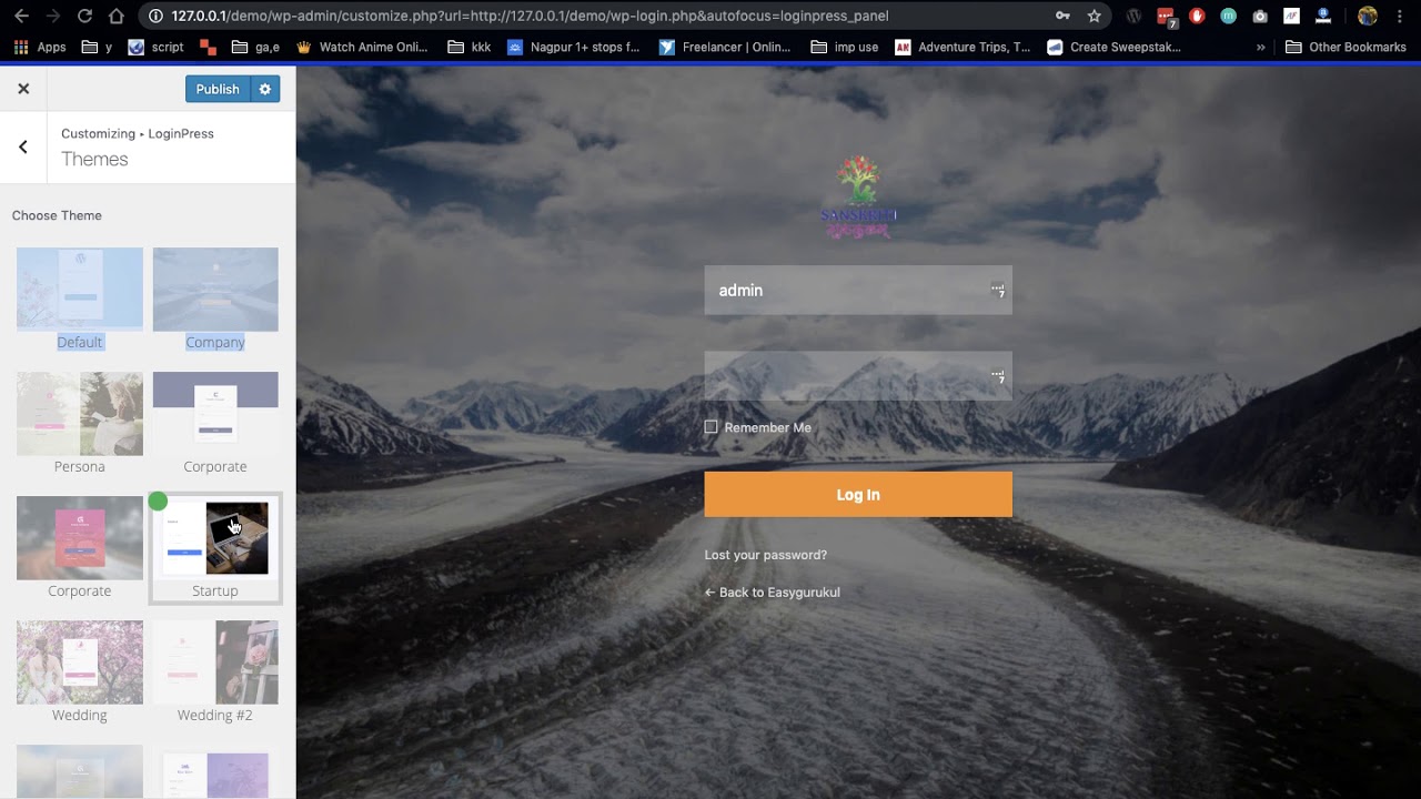 Customize Wordpress Login Page :- Login Press