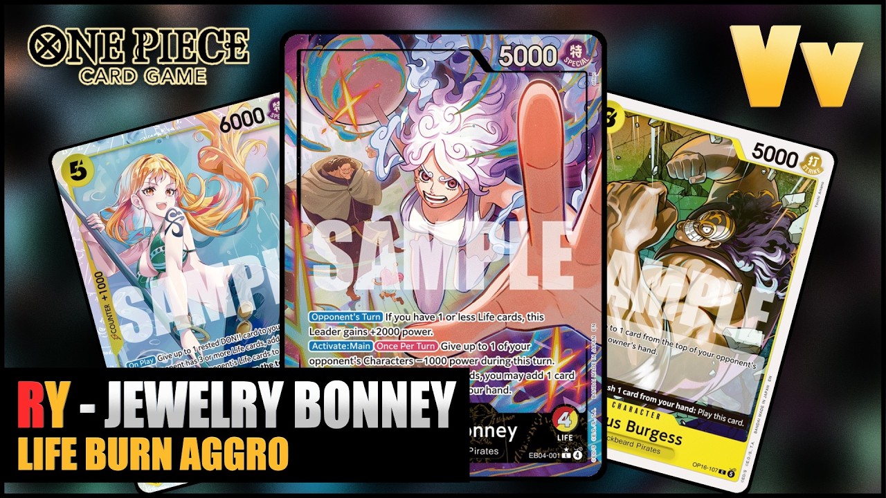 One Piece TCG: Эксперименты с агрессивной красно-желтой колодой Bonney (OP-16), высокий темп и сж...