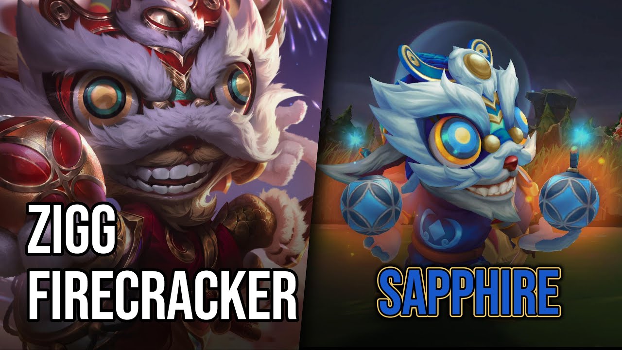 Firecracker Zigg Skin - Sapphire | League of Legends | Chromas Skin