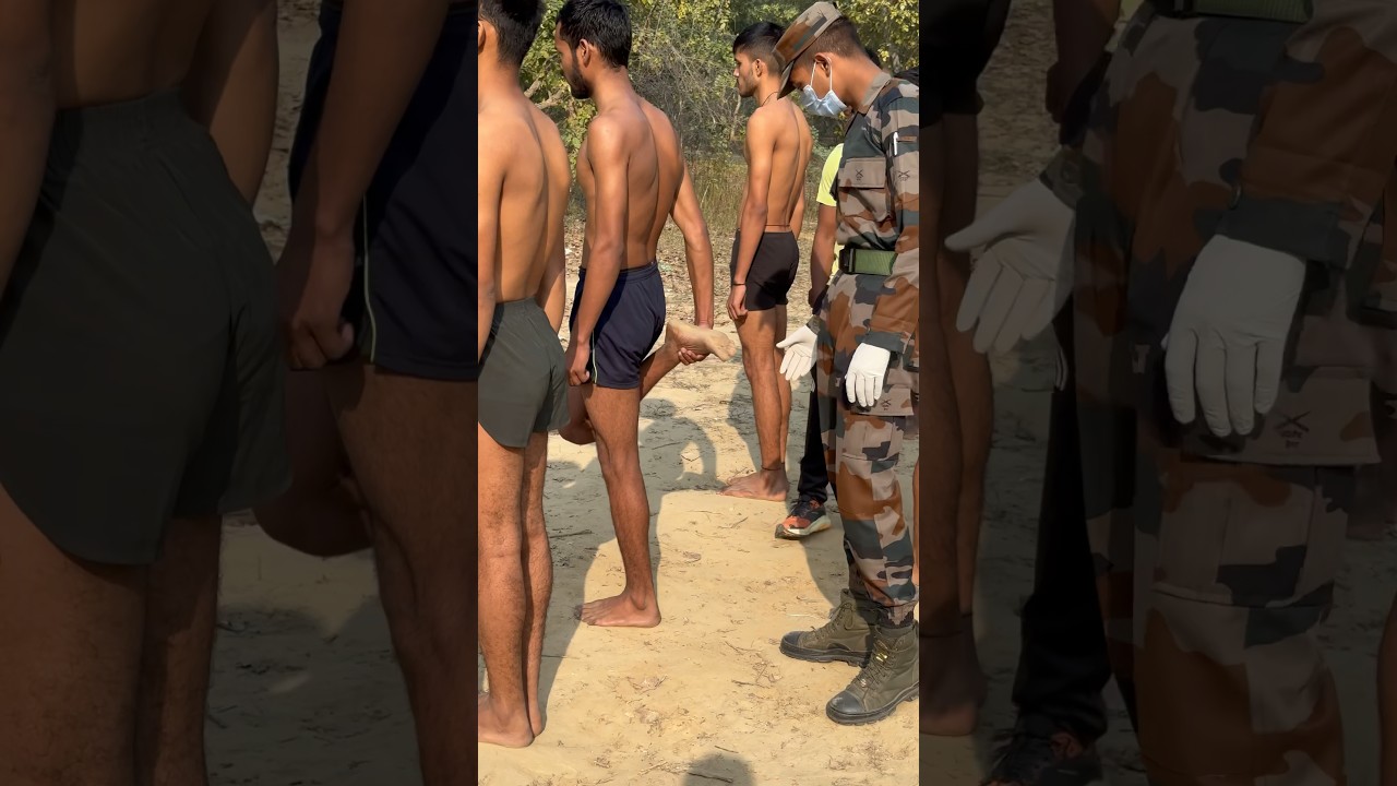 Indian Army flat foot Medical Test #shorts #army #flat #foot #medical #training #reels