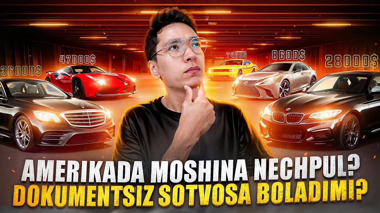 AMERIKADAGI QIMMAT MOSHINALAR | OYIGA NECHPUL? | SOTVOSEZ BOLADIMI?