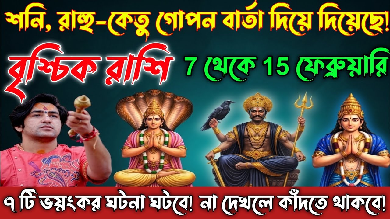 বৃশ্চিক রাশি♏ 9 মার্চ রাত 9টা থেকে বড় সংকেত! শনি-রাহু-কেতুও কাঁপছে, একসাথে ৩টি অঘটন ঘটবে/vrishchik 