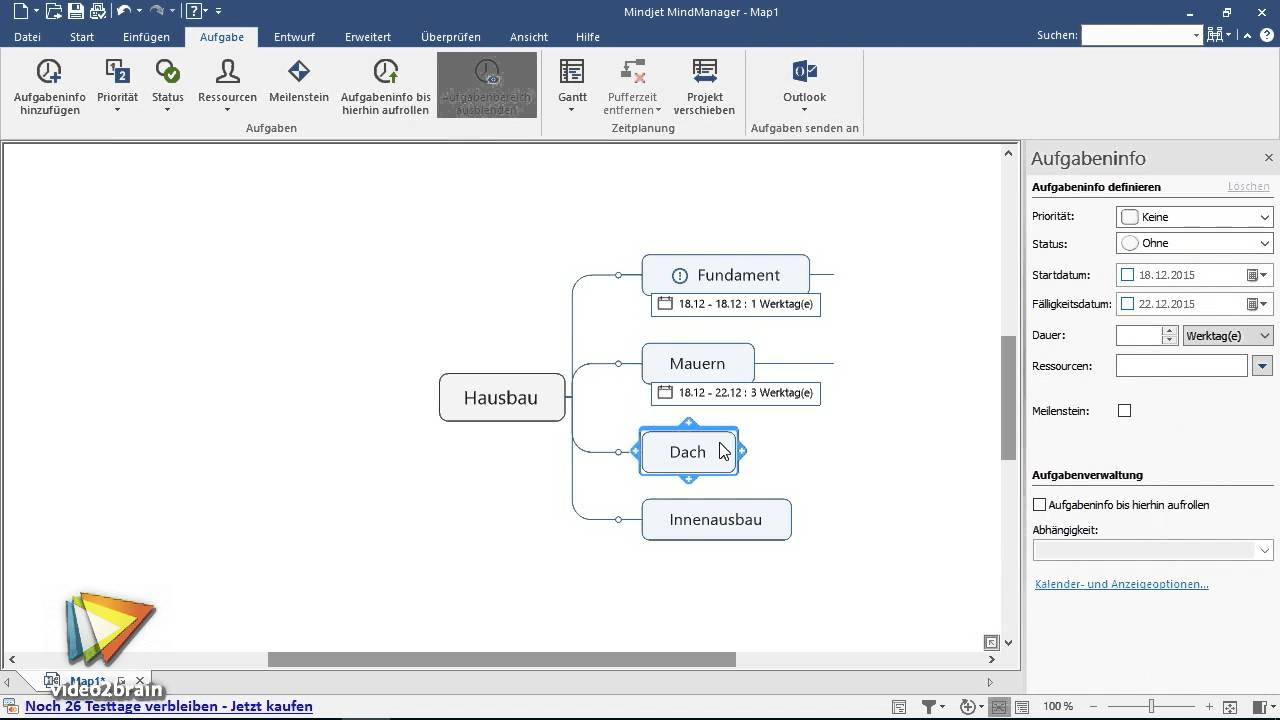 MindManager &ndash; Grundlagen Tutorial: MindManager als Projektmanagement-Tool einsetzen |video2brain.com