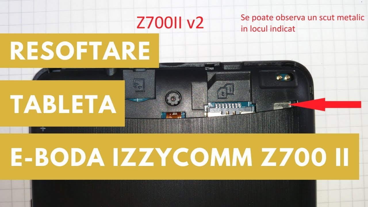 Resoftare tableta E-Boda Izzycomm Z700 II